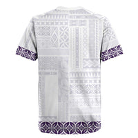 Samoa Siapo Purple Trimmed Rugby Jersey Samoa White Sunday LT01 - Polynesian Pride
