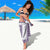 Samoa Siapo Purple Trimmed Sarong Samoa White Sunday - Polynesian Pride
