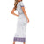 Samoa Siapo Purple Trimmed Short Sleeve Bodycon Dress Samoa White Sunday - Polynesian Pride