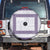 Samoa Siapo Purple Trimmed Spare Tire Cover Samoa White Sunday - Polynesian Pride