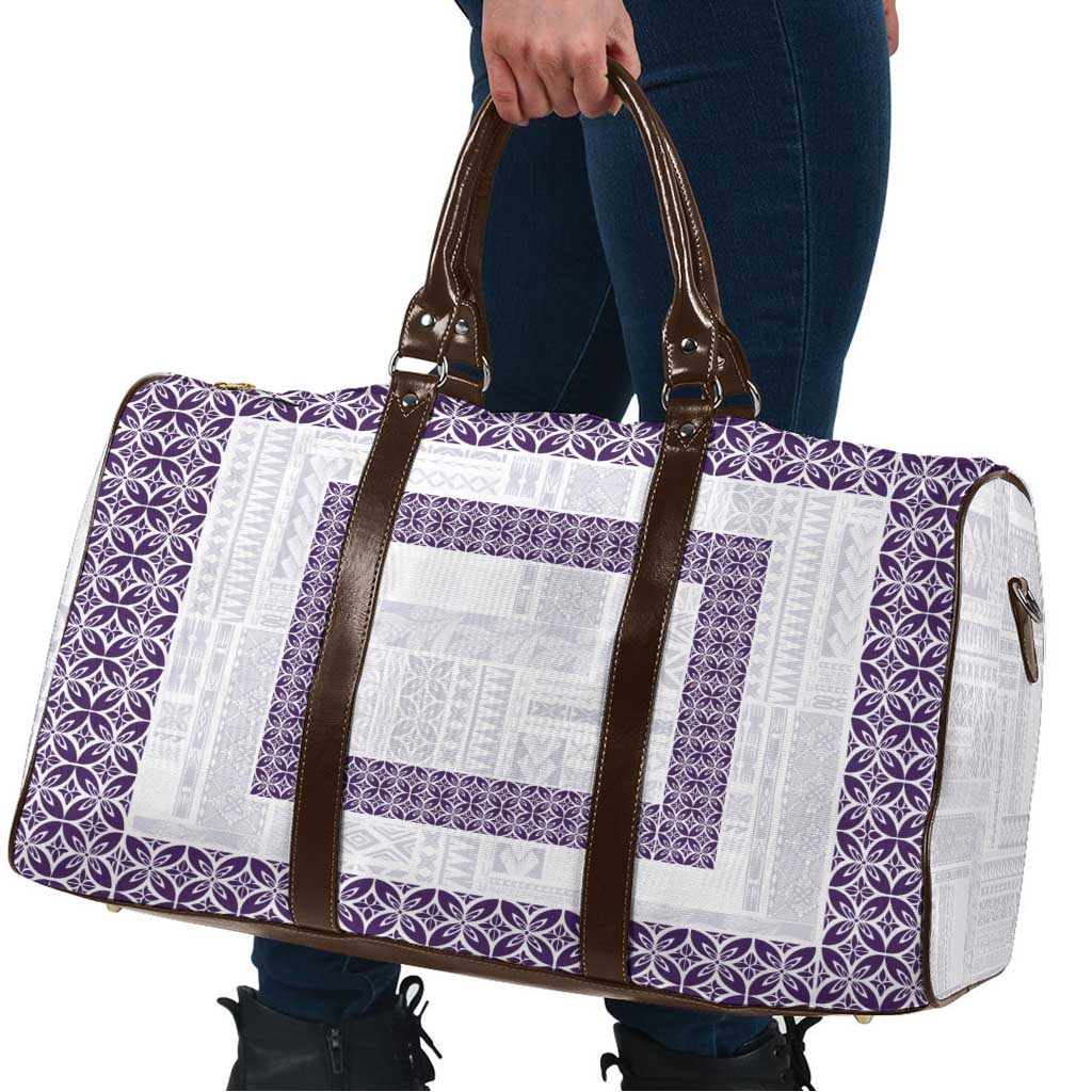 Samoa Siapo Purple Trimmed Travel Bag Samoa White Sunday - Polynesian Pride