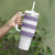Samoa Siapo Purple Trimmed Tumbler With Handle Samoa White Sunday - Polynesian Pride