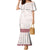 Samoa Siapo Red Trimmed Family Matching Mermaid Dress and Hawaiian Shirt Samoa White Sunday - Polynesian Pride
