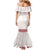 Samoa Siapo Red Trimmed Family Matching Mermaid Dress and Hawaiian Shirt Samoa White Sunday - Polynesian Pride