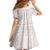 Samoa Siapo Red Trimmed Family Matching Off Shoulder Maxi Dress and Hawaiian Shirt Samoa White Sunday - Polynesian Pride