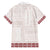 Samoa Siapo Red Trimmed Family Matching Off Shoulder Maxi Dress and Hawaiian Shirt Samoa White Sunday - Polynesian Pride