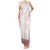 Samoa Siapo Red Trimmed Family Matching Tank Maxi Dress and Hawaiian Shirt Samoa White Sunday - Polynesian Pride