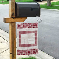 Samoa Siapo Red Trimmed Garden Flag Samoa White Sunday - Polynesian Pride