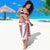 Samoa Siapo Red Trimmed Sarong Samoa White Sunday - Polynesian Pride