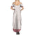 Samoa Siapo Red Trimmed Summer Maxi Dress Samoa White Sunday - Polynesian Pride
