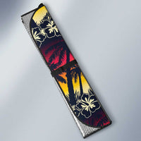 Hawaii Hibiscus Palm Tree Sunset Auto Sun Shade Tropical Style - Polynesian Pride