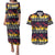 Hawaii Hibiscus Palm Tree Sunset Couples Matching Puletasi and Hawaiian Shirt Tropical Style - Polynesian Pride