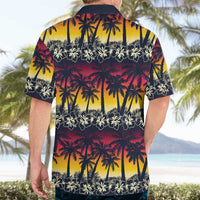 Hawaii Hibiscus Palm Tree Sunset Hawaiian Shirt Tropical Style - Polynesian Pride