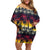Hawaii Hibiscus Palm Tree Sunset Off Shoulder Short Dress Tropical Style - Polynesian Pride
