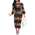Hawaii Hibiscus Palm Tree Sunset Off The Shoulder Long Sleeve Dress Tropical Style - Polynesian Pride