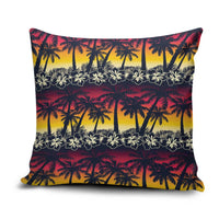 Hawaii Hibiscus Palm Tree Sunset Pillow Cover Tropical Style - Polynesian Pride