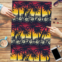 Hawaii Hibiscus Palm Tree Sunset Puzzle Tropical Style - Polynesian Pride
