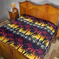 Hawaii Hibiscus Palm Tree Sunset Quilt Tropical Style - Polynesian Pride