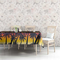 Hawaii Hibiscus Palm Tree Sunset Tablecloth Tropical Style - Polynesian Pride