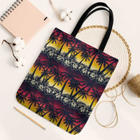 Hawaii Hibiscus Palm Tree Sunset Tote Bag Tropical Style - Polynesian Pride