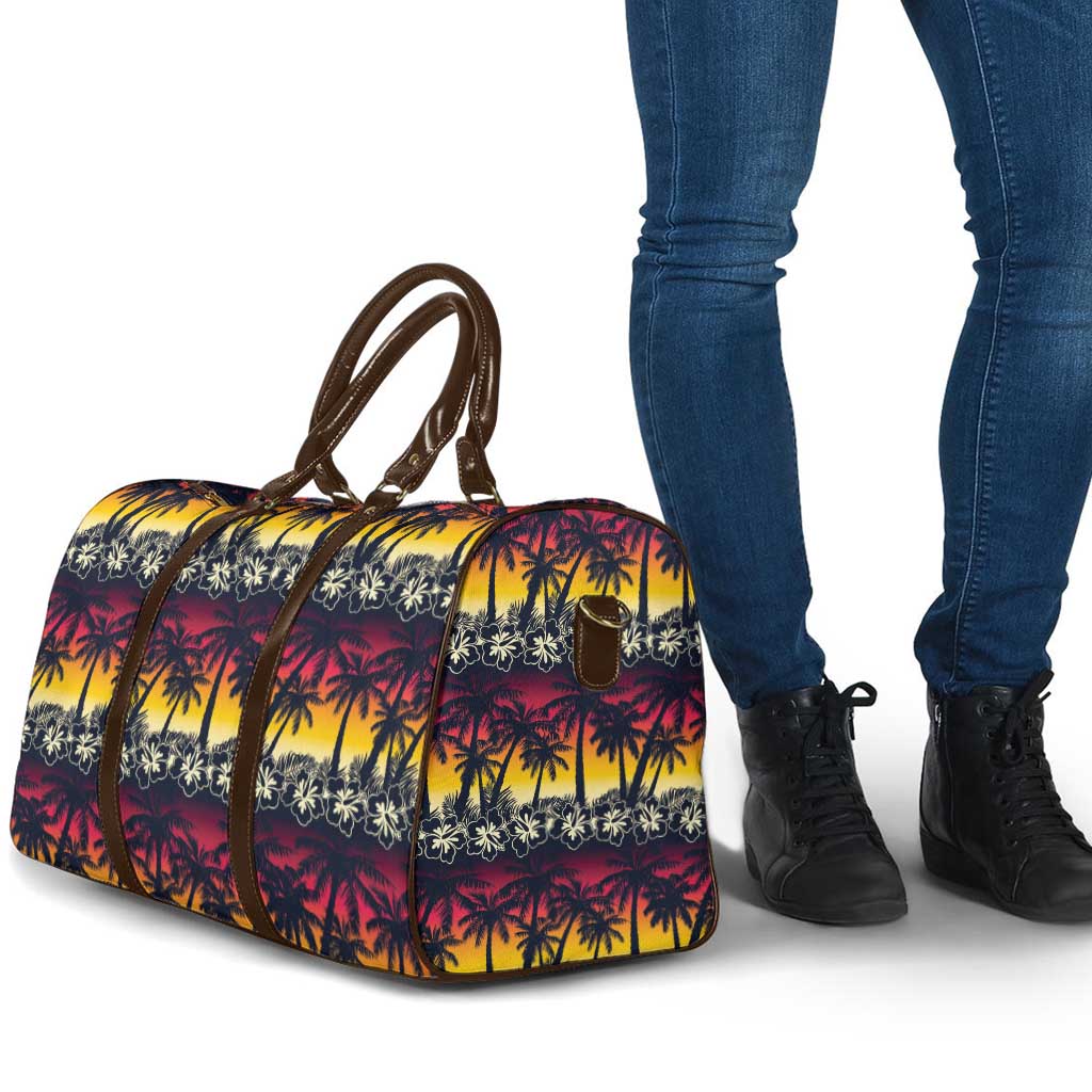 Hawaii Hibiscus Palm Tree Sunset Travel Bag Tropical Style - Polynesian Pride