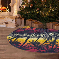 Hawaii Hibiscus Palm Tree Sunset Tree Skirt Tropical Style - Polynesian Pride