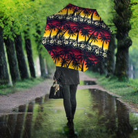 Hawaii Hibiscus Palm Tree Sunset Umbrella Tropical Style - Polynesian Pride