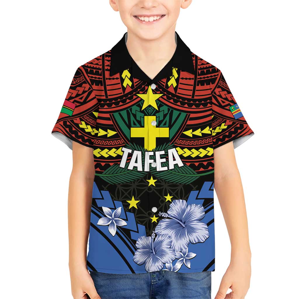 Personalised Vanuatu Tafea Province Family Matching Long Sleeve Bodycon Dress and Hawaiian Shirt Unique Tropical Tribal Pattern LT01 Son's Shirt Colorful - Polynesian Pride