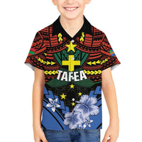 Personalised Vanuatu Tafea Province Family Matching Long Sleeve Bodycon Dress and Hawaiian Shirt Unique Tropical Tribal Pattern LT01 Son's Shirt Colorful - Polynesian Pride