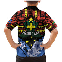 Personalised Vanuatu Tafea Province Family Matching Mermaid Dress and Hawaiian Shirt Unique Tropical Tribal Pattern LT01 - Polynesian Pride