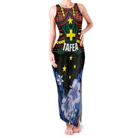 Personalised Vanuatu Tafea Province Family Matching Tank Maxi Dress and Hawaiian Shirt Unique Tropical Tribal Pattern