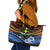 Personalised Vanuatu Tafea Province Leather Tote Bag Unique Tropical Tribal Pattern