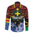 Personalised Vanuatu Tafea Province Long Sleeve Button Shirt Unique Tropical Tribal Pattern