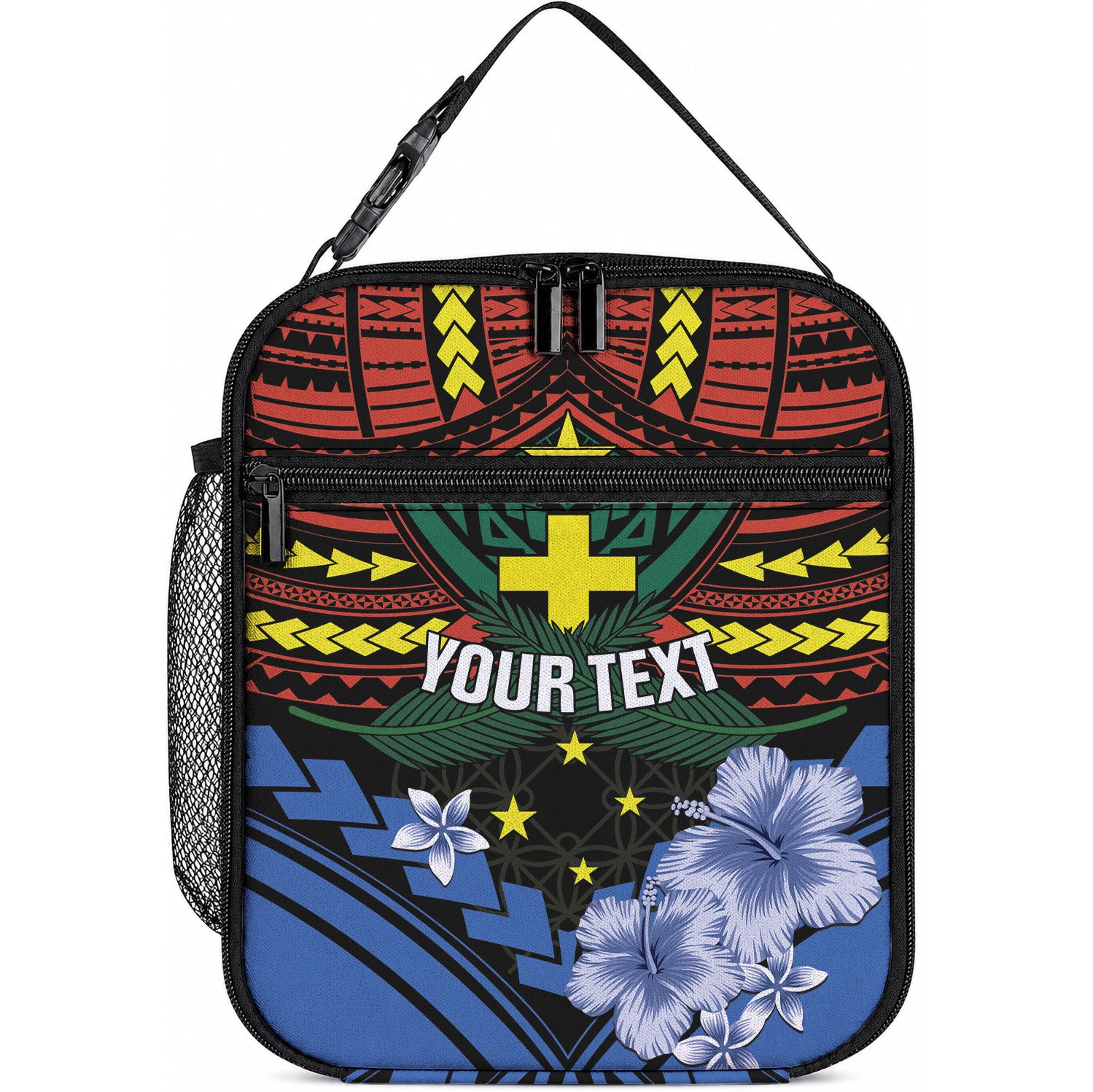 Personalised Vanuatu Tafea Province Lunch Bag Unique Tropical Tribal Pattern LT01 10.2 × 8.3 × 4.3 inch Colorful - Polynesian Pride