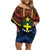 Personalised Vanuatu Tafea Province Off Shoulder Short Dress Unique Tropical Tribal Pattern