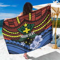 Personalised Vanuatu Tafea Province Sarong Unique Tropical Tribal Pattern