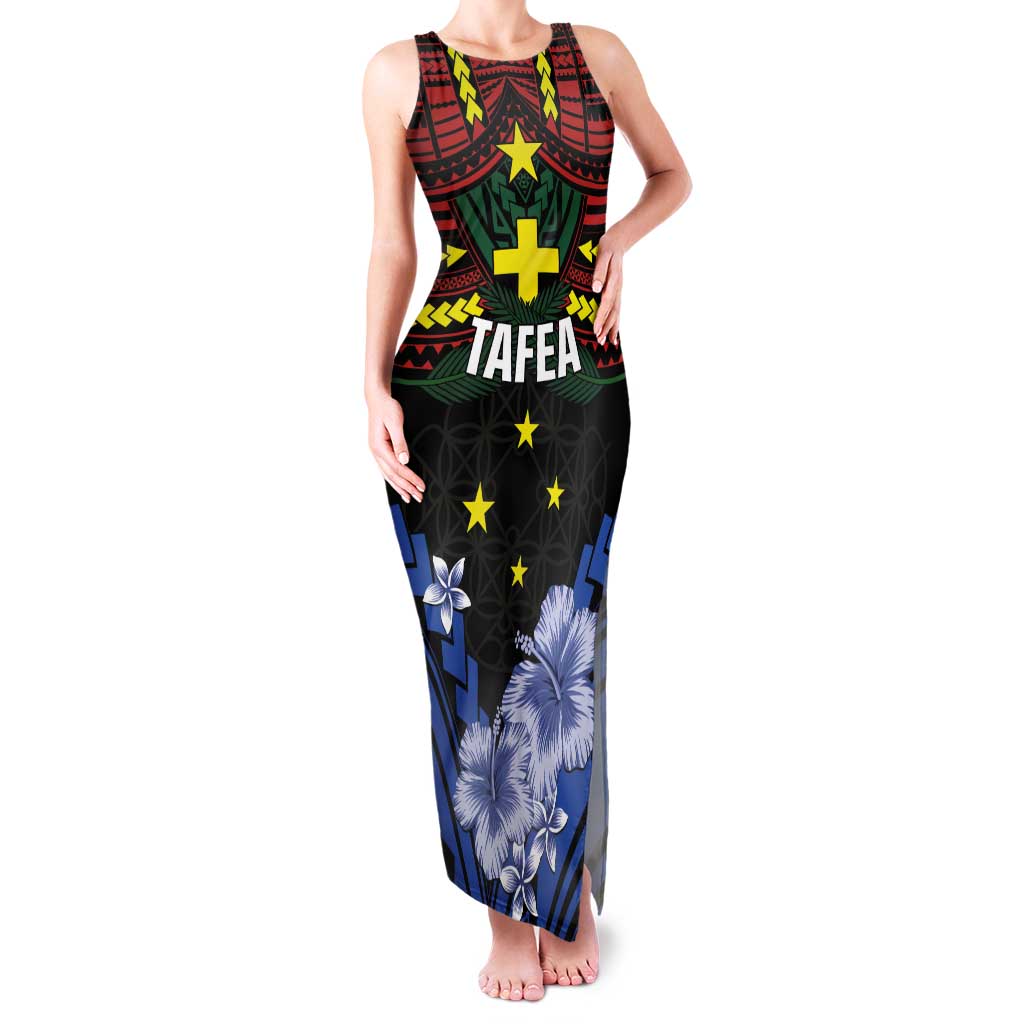 Personalised Vanuatu Tafea Province Tank Maxi Dress Unique Tropical Tribal Pattern