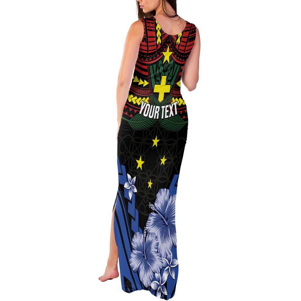 Personalised Vanuatu Tafea Province Tank Maxi Dress Unique Tropical Tribal Pattern