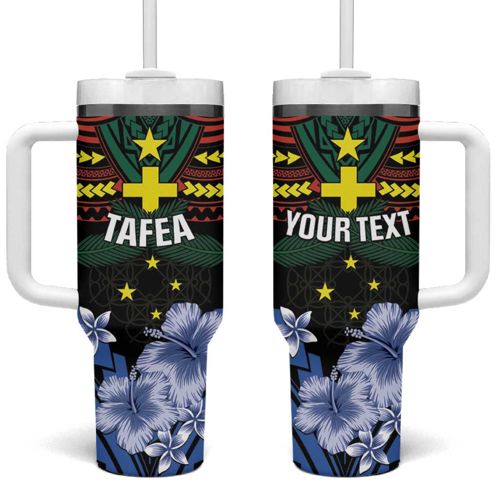 Personalised Vanuatu Tafea Province Tumbler With Handle Unique Tropical Tribal Pattern