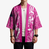 New Zealand Silver Fern Rugby All Pink Kimono Maori Tiki Player With Ta Moko Tribal - Polynesian Pride