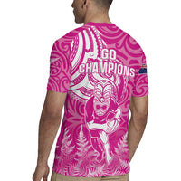 New Zealand Silver Fern Rugby All Pink Rugby Jersey Maori Tiki Player With Ta Moko Tribal - Polynesian Pride