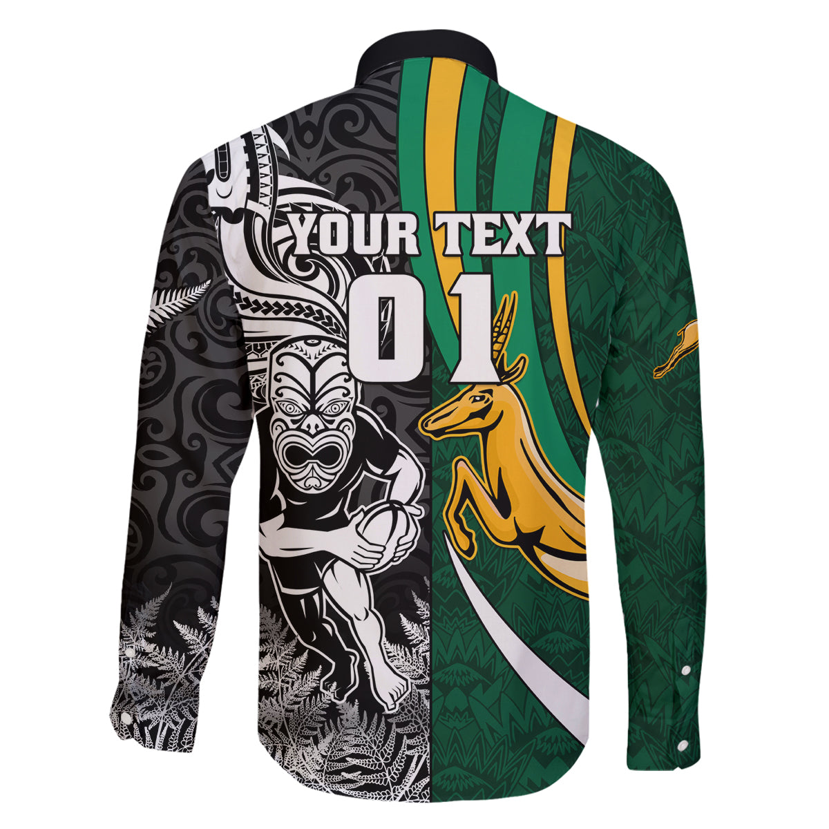 Custom New Zealand and South Africa Rugby Family Matching Summer Maxi Dress and Hawaiian Shirt Silver Fern Protea Pattern World Cup 2023 LT01 - Polynesian Pride