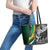 New Zealand and South Africa Rugby Leather Tote Bag Silver Fern Protea Pattern World Cup 2023 LT01 - Polynesian Pride