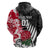 Custom New Zealand and England Rugby Hoodie Silver Fern With Red Rose World Cup 2023 LT01 - Polynesian Pride