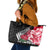 New Zealand and England Rugby Leather Tote Bag Silver Fern With Red Rose World Cup 2023 LT01 Art - Polynesian Pride