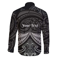 Personalised Toitu Te Tiriti Aotearoa Silver Fern Family Matching Long Sleeve Bodycon Dress and Hawaiian Shirt New Zealand Maori Pattern LT01 - Polynesian Pride