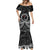 Personalised Toitu Te Tiriti Aotearoa Silver Fern Mermaid Dress New Zealand Maori Pattern