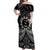 Personalised Toitu Te Tiriti Aotearoa Silver Fern Off Shoulder Maxi Dress New Zealand Maori Pattern