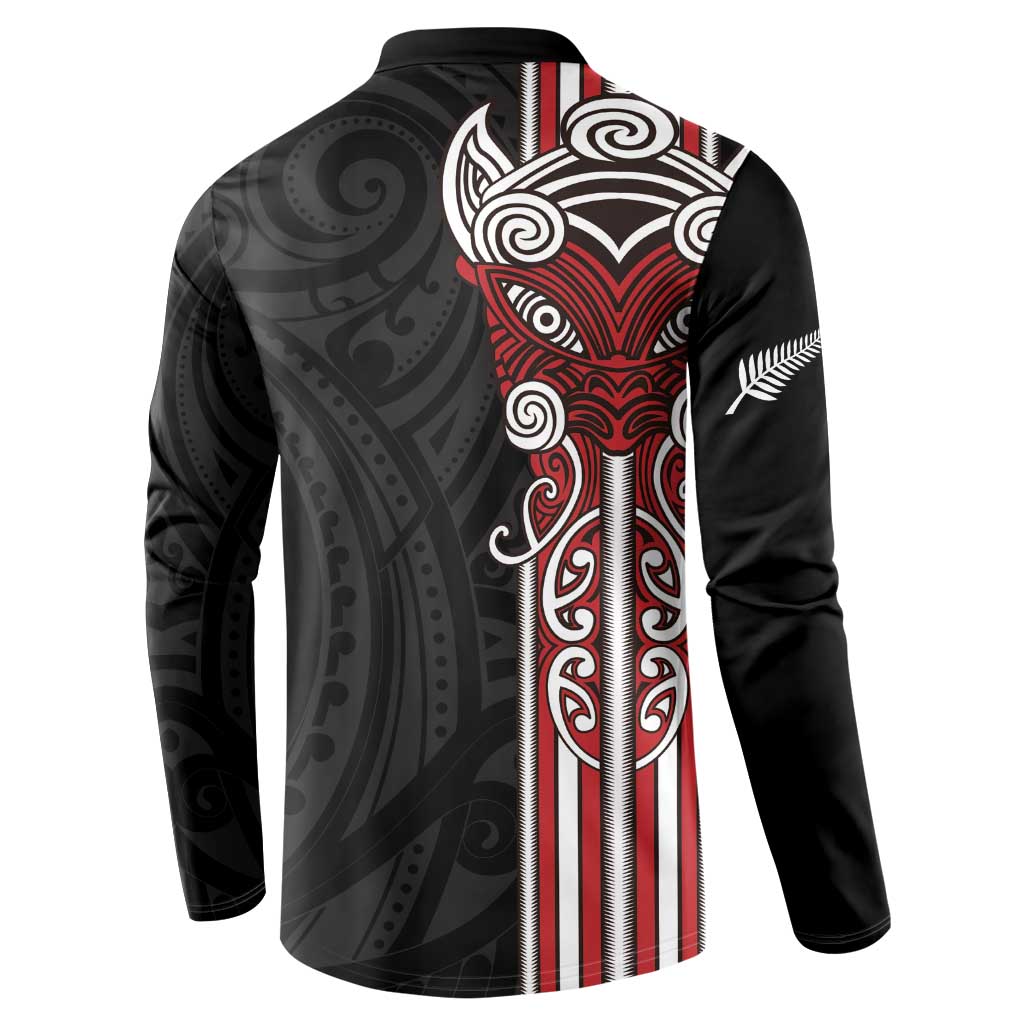 Toitu Te Reo Maori Toitu Te Whenua Toitu Te Tiriti Button Sweatshirt Maori Warrior New Zealand LT01 - Polynesian Pride