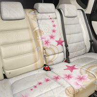Beige Frangipani Sea Shell Back Car Seat Cover Starfish Polynesian Pattern - Polynesian Pride